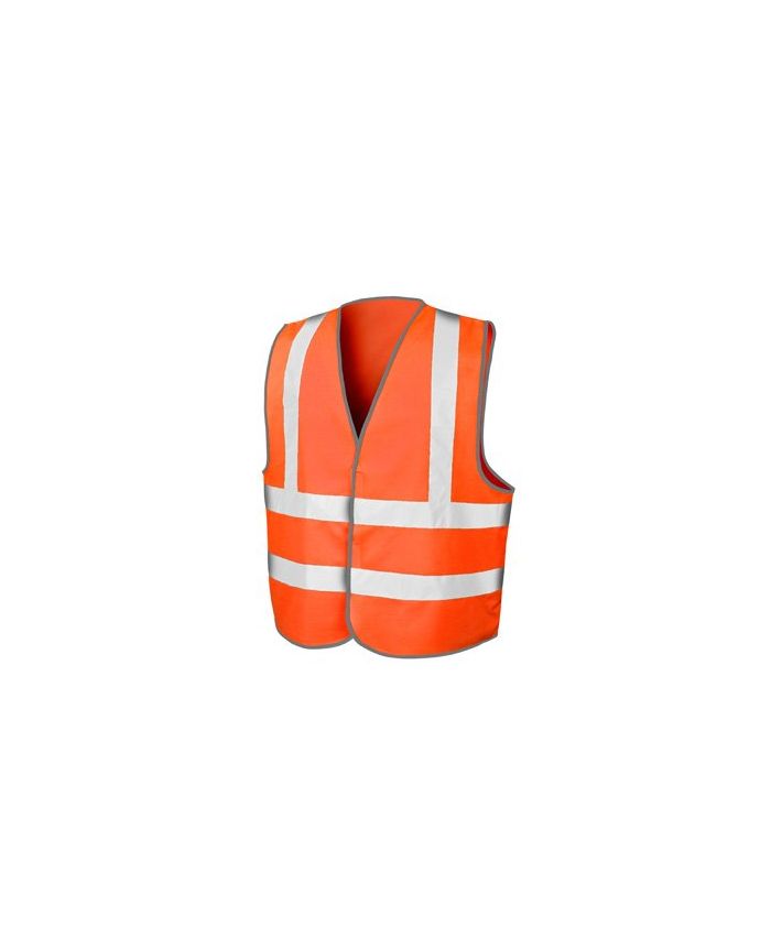 Gilet de sécurité orange fluo - Textile personnalisable : Autosignalétique